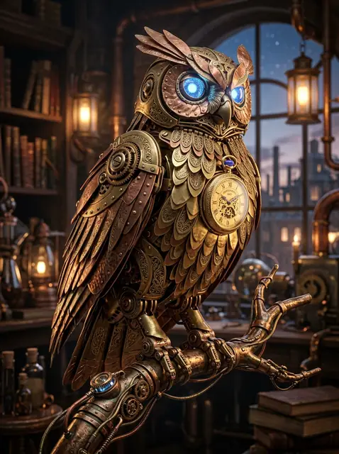 Archimedes the brass owl mascot